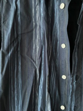 Camisa vintage de rayas azul y blanca Talla XL