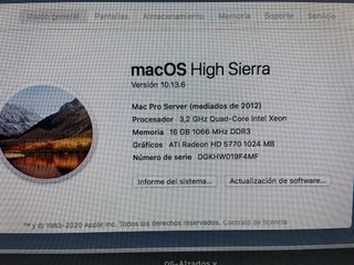 Mac Pro 2012 + Tarjeta Gráfica Radeon HD 5770