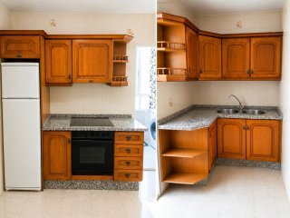 Cocina completa madera y electrodomésticos