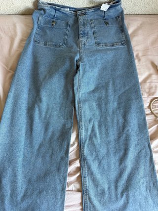 Pantalones Stradivarius Azul Talla 42 Nuevos