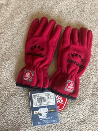 Guantes Invicta Gore Wind Stopper Rojo Talla S