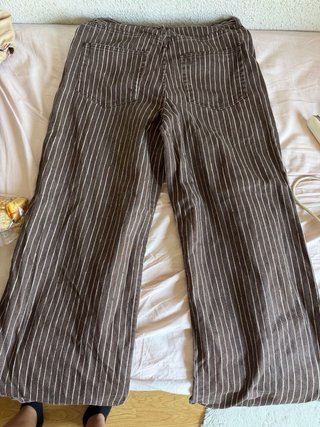Pantalones Mango Rayas Marrón Talla 42