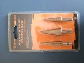 3 Brocas Escalonadas HSS Titanio DEKO