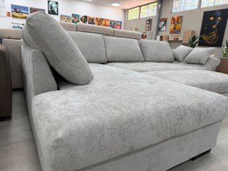 Sofá Cama Gris Tela