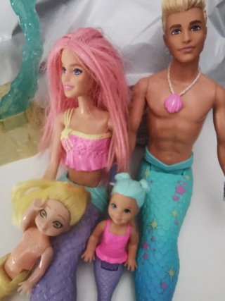 Barbie Sirena Famiglia di Bambole