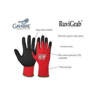 Ruvigrab guantes nitrilo protección construcción