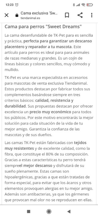 URGE!!Cama perro Nueva