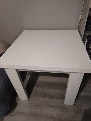 Mesa extensible madera blanca 90