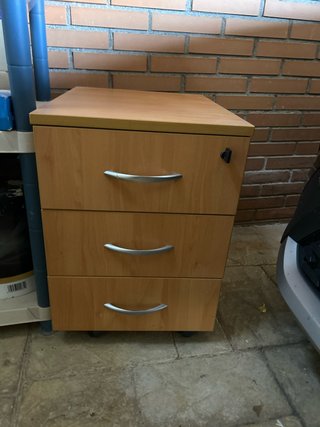 Cajonera de madera para escritorio
