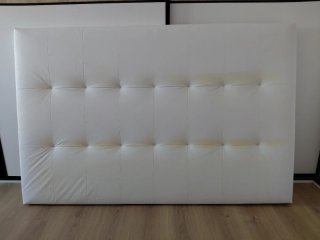 Cabecero de cama polipiel blanco
