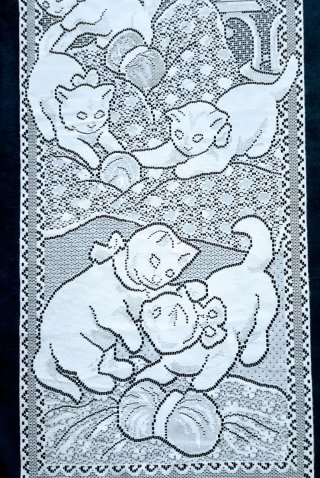 Cortinas Vintage con Gatitos