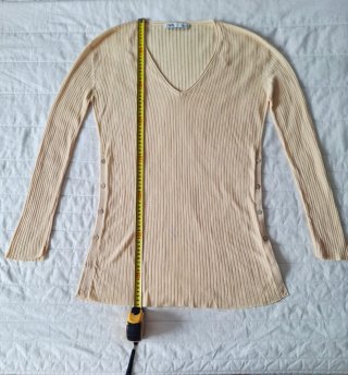 Jersey fino Zara canalé translúcido S