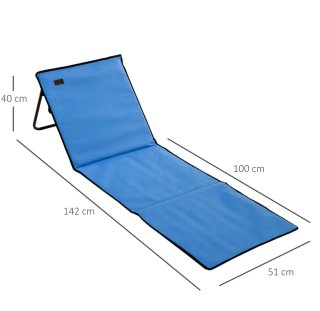 2 Esterillas de Playa Plegables Azul