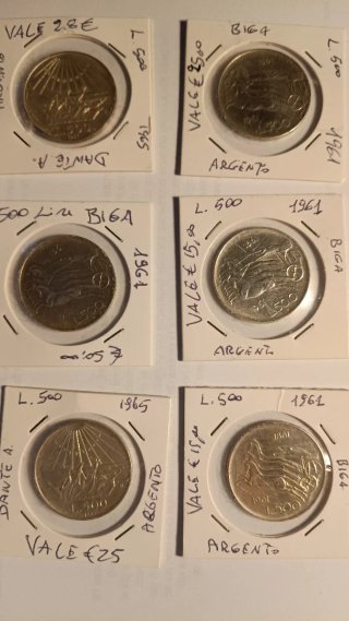 Monete 500 Lire Argento