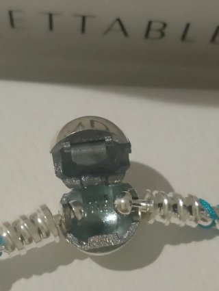 Pulsera Pandora trenzado azul  tallas 16 y 18 cm