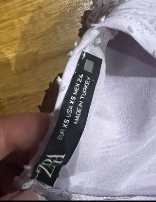 Vestido Zara volantes morado XS/S