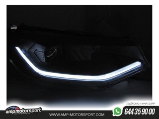 FAROS DELANTEROS LUZ DIURNA NEGROS PARA VW CADDY 2020-
