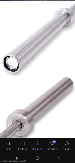 Barra Olímpica 20kg 220cm Diámetro 50mm