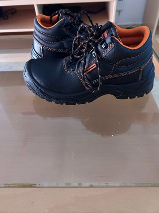 Zapatos de seguridad negros y naranjas Talla 38