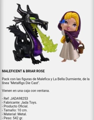 Figuras Disney Maléfica y Bella Durmiente.