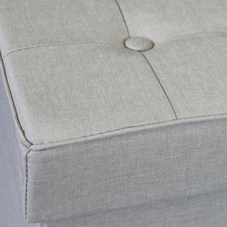 Pouf Contenitore Cubo in Tessuto Tortora 40x38cm