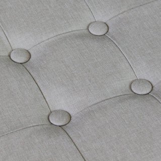 Pouf Contenitore Cubo in Tessuto Tortora 40x38cm