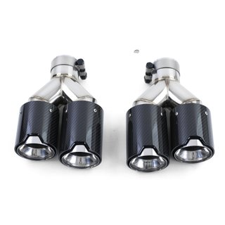 COLAS DE ESCAPE DOBLE EM CARBONO LOOK M