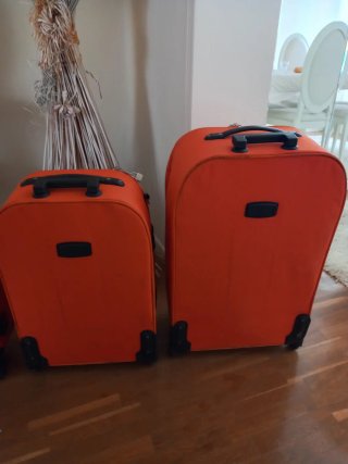 Conjunto 3 maletas naranjas