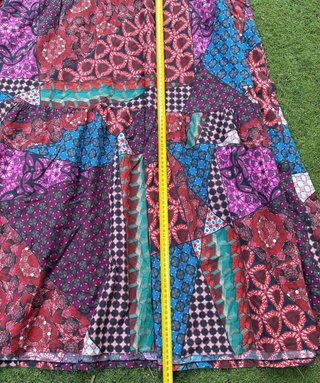Abito Lungo Patchwork Made in Italy Taglia M