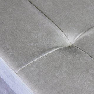 Pouf Contenitore Rettangolare in Velluto Beige