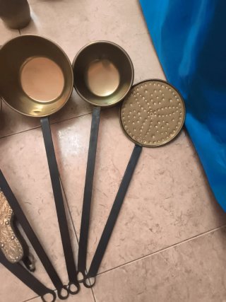 Set Latón y Cobre: Jarras y Cazos