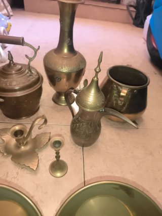 Set Latón y Cobre: Jarras y Cazos