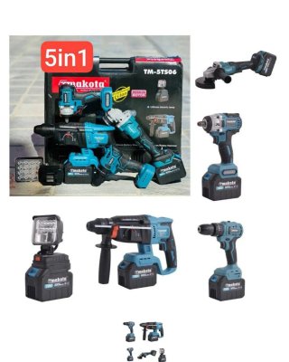 Kit 5 In 1 Makota Brushless Trapano Flex
