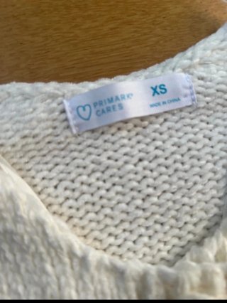 Cárdigan punto blanco Primark Talla XS/S