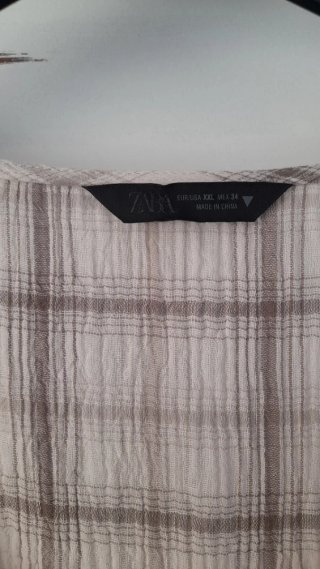Vestido Zara cuadros algodón