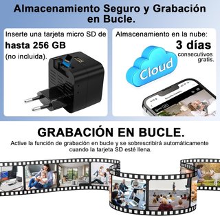 Cargador USB Cámara Oculta WiFi 5G