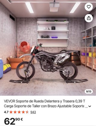 Caballete Moto Vevor Negro