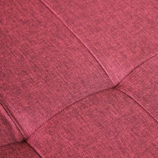 Pouf Contenitore Rettangolare in Tessuto Bordeaux