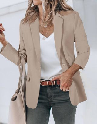 Blazer Cicy Bell Beige Mujer