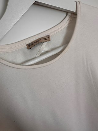 Blusa blanca manga larga abullonada