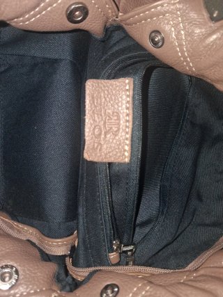 Bolso marrón claro trenzado
