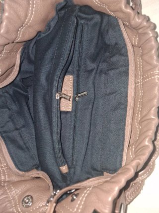 Bolso marrón claro trenzado