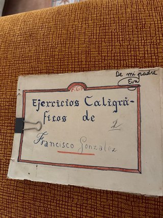 Cuaderno antiguo caligrafía lámina VIII