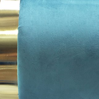 Pouf Contenitore Rotondo Poggiapiedi Velluto Verde