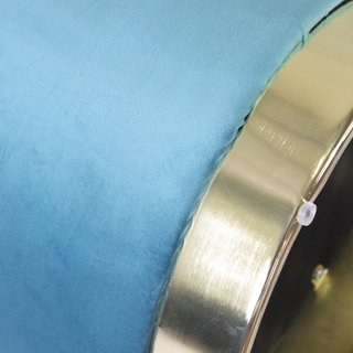 Pouf Contenitore Rotondo Poggiapiedi Velluto Verde