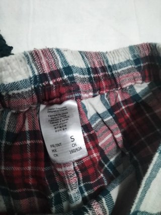 Pijama Etam Polar con Pantalón a Cuadros