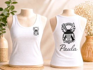 Camiseta tirantes blanca personalizada
