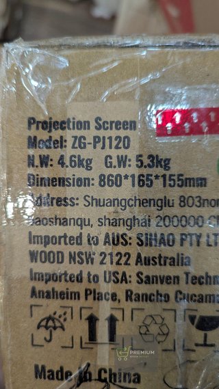 VEVOR Pantalla de Proyector de Pie 304,8 cm