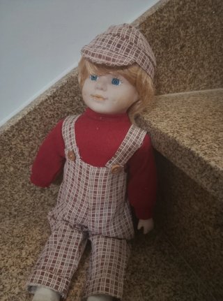 Muñeco de Porcelana Decorativo Niño