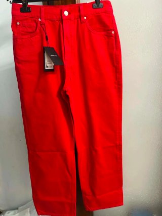 Pantalón Massimo Dutti Rojo 38